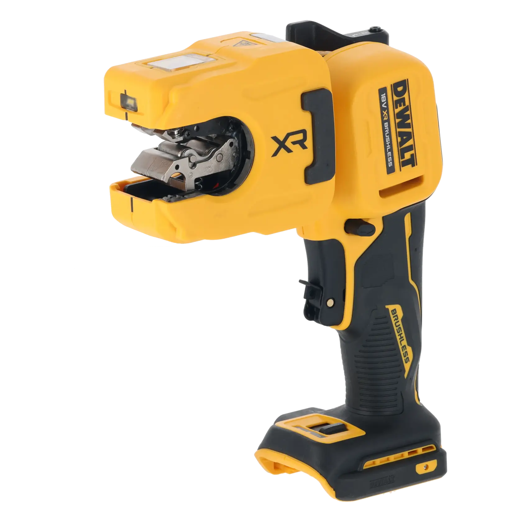 DEWALT tool for photography, model DCE154N and DCE154N-XJ. Compact, yellow and black cordless device.