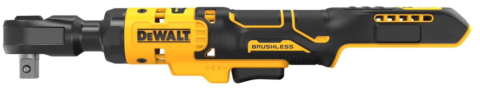 DEWALT DCF512N cordless brushless ratchet tool in yellow and black.