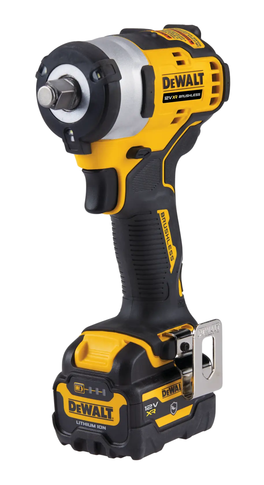 DEWALT photography tool DCF901P1G-QW, DCF901P1G shown upright with yellow and black design.