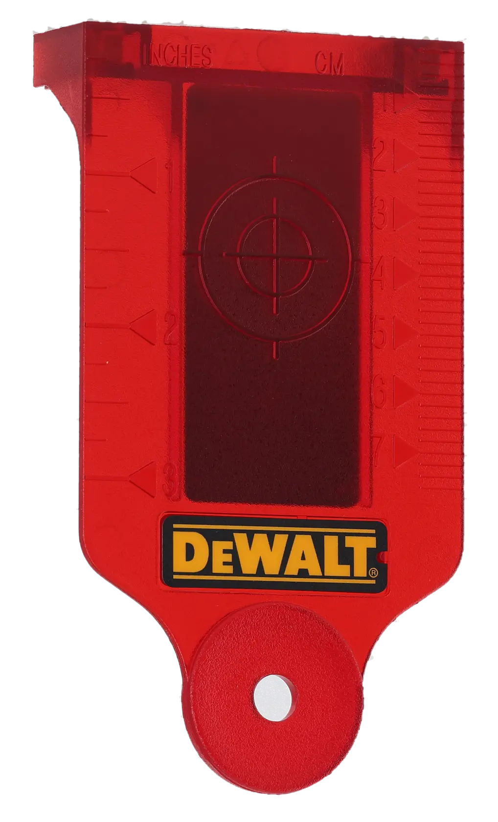 DEWALT photography accessory DE0730, DE0730-XJ, transparent red with target and ruler markings.