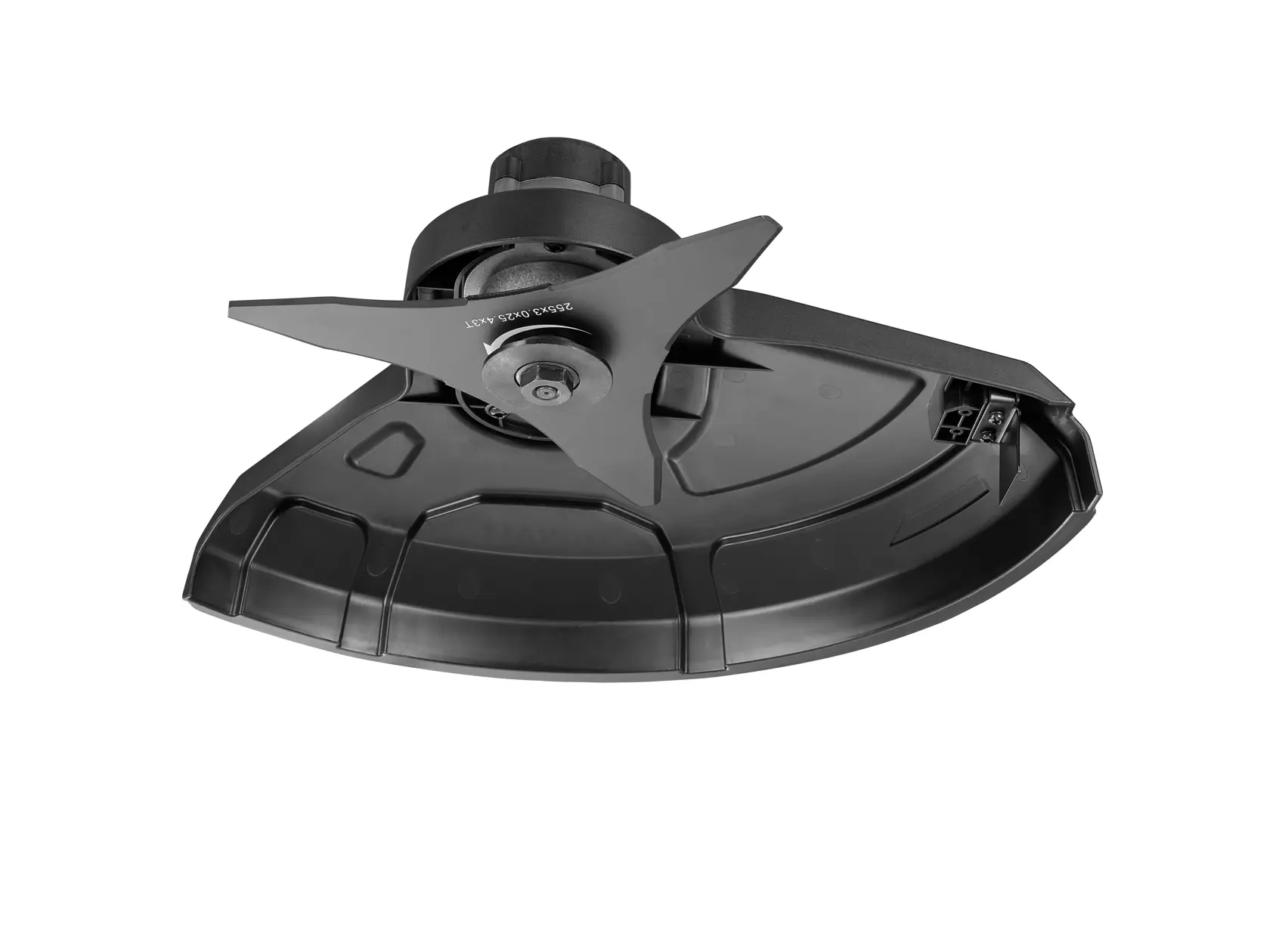 DEWALT DT20653 brush cutter blade and guard, designed for outdoor landscaping and gardening tools.