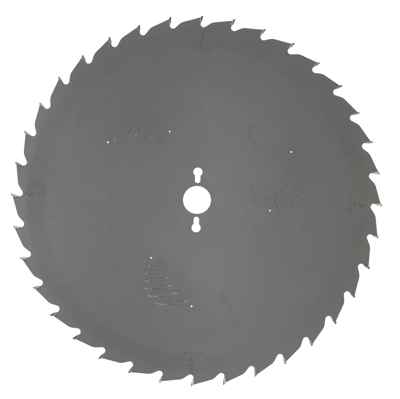 Circular saw blade with sharp teeth, designed for cutting wood or similar materials.