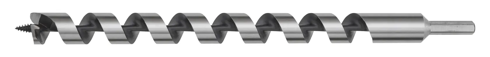 DEWALT auger drill bit DT4649, metal, spiral design for wood drilling, shown on white background.