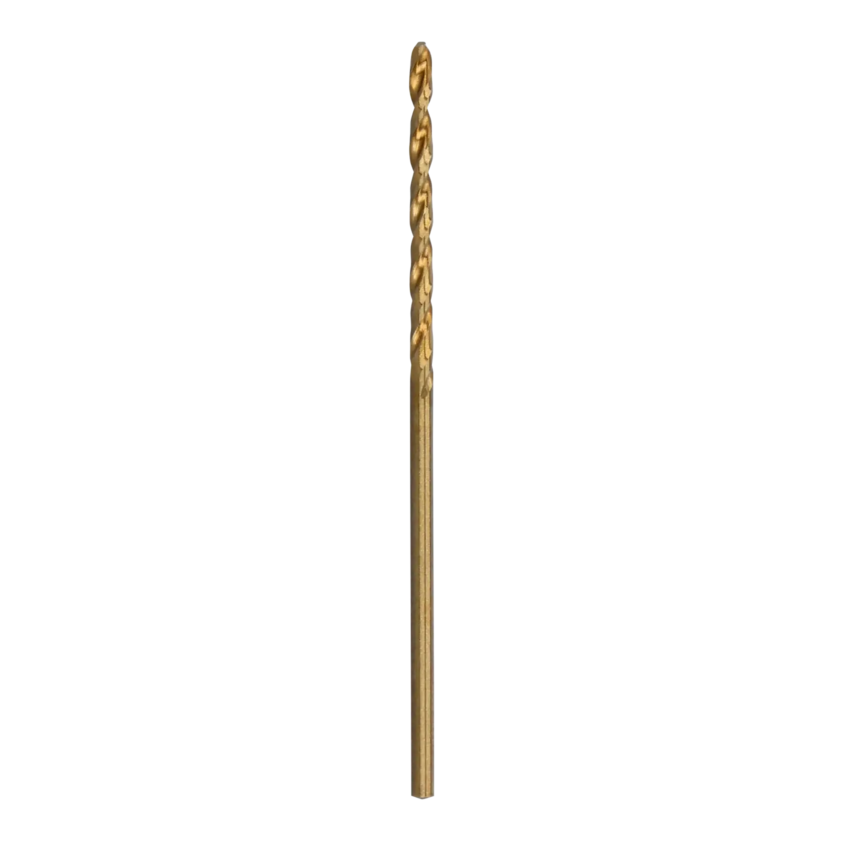 Single DEWALT DT4900 metal drill bit with a gold finish, shown vertically on a white background.