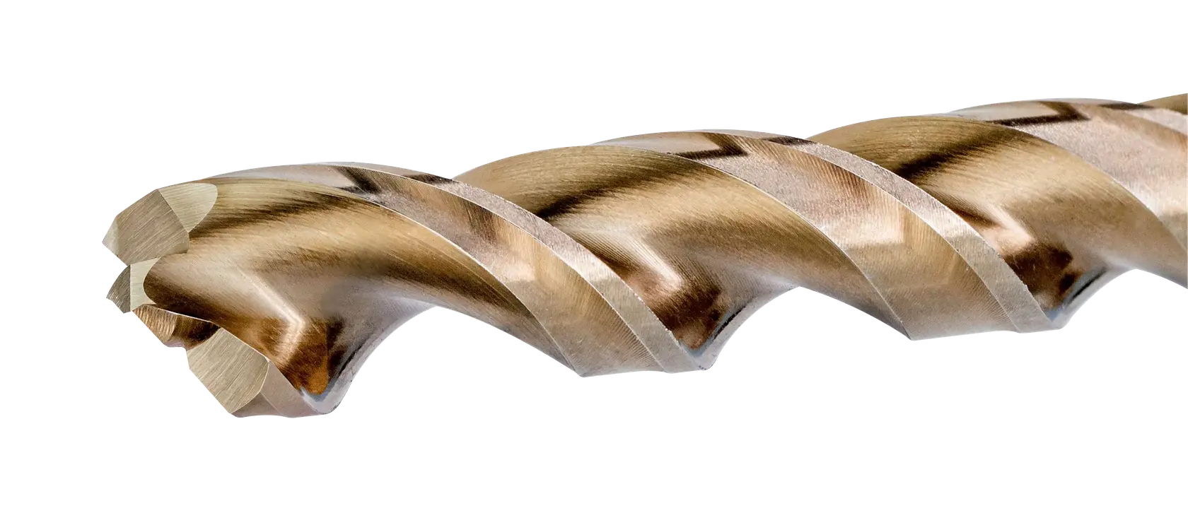 DEWALT drill bit, Photography category, DT4957-QZ and DT4957 SKUs, close-up of metal spiral design.