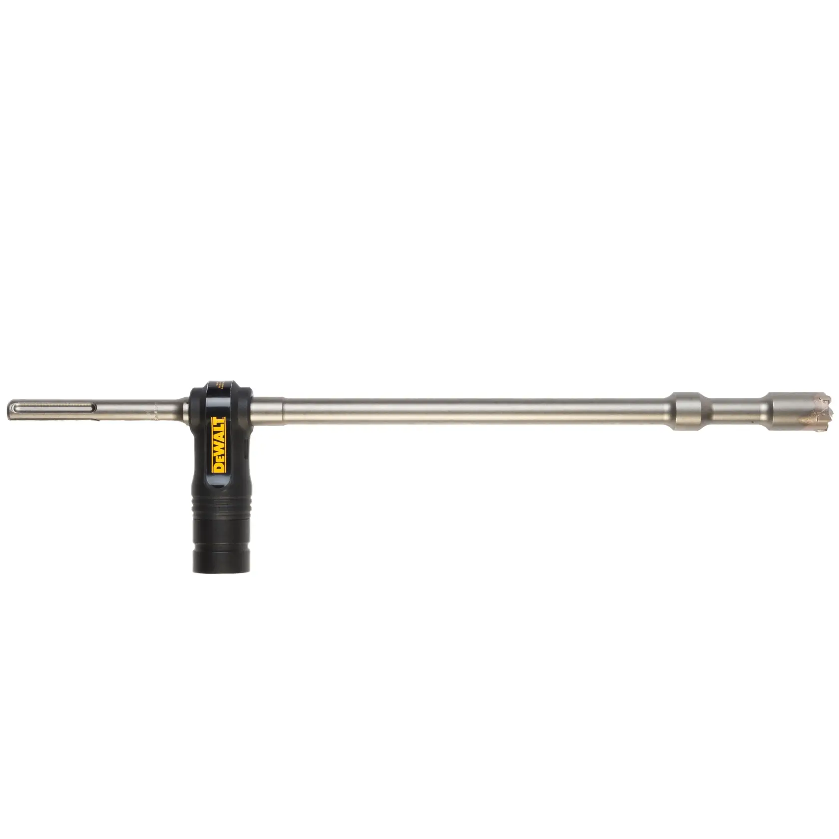 DEWALT DT60235 long metal drill bit with SDS adapter, used for masonry or stone drilling tasks.