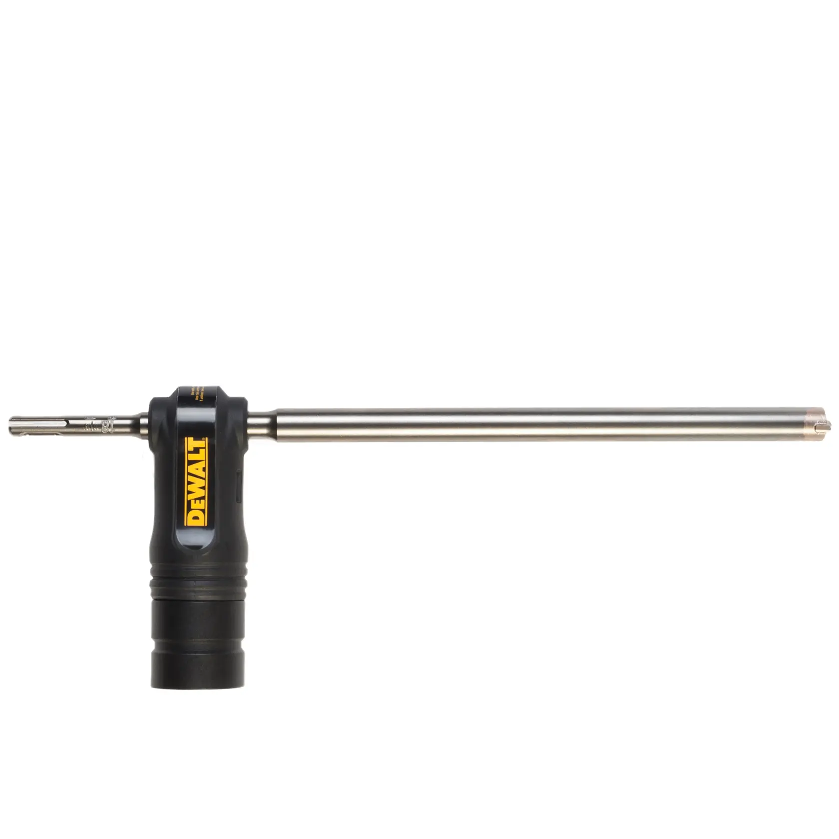 DEWALT DT60343 long drill bit with black and yellow handle, used for precision drilling.