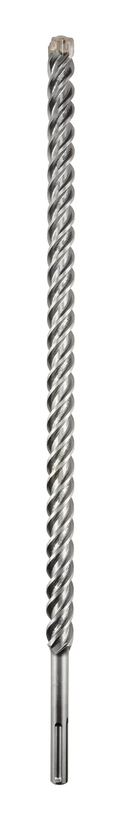 A DEWALT long spiral drill bit for masonry, shown vertically on a white background.