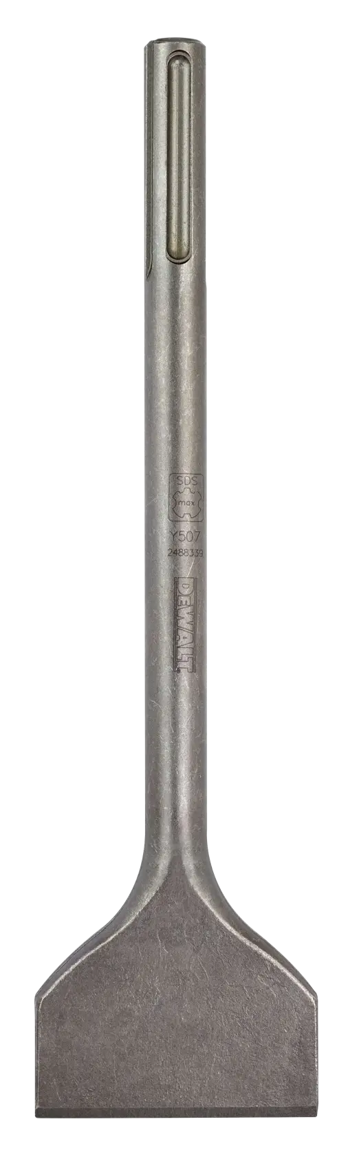 DEWALT DT6825 wide flat chisel for demolition work, designed for SDS-max rotary hammers.