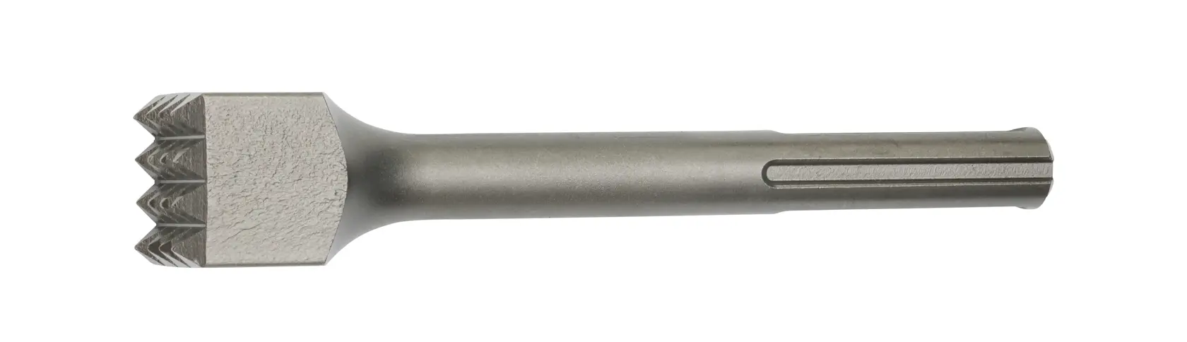 DEWALT DT6838 masonry chisel with toothed head for stone, shown on a white background.