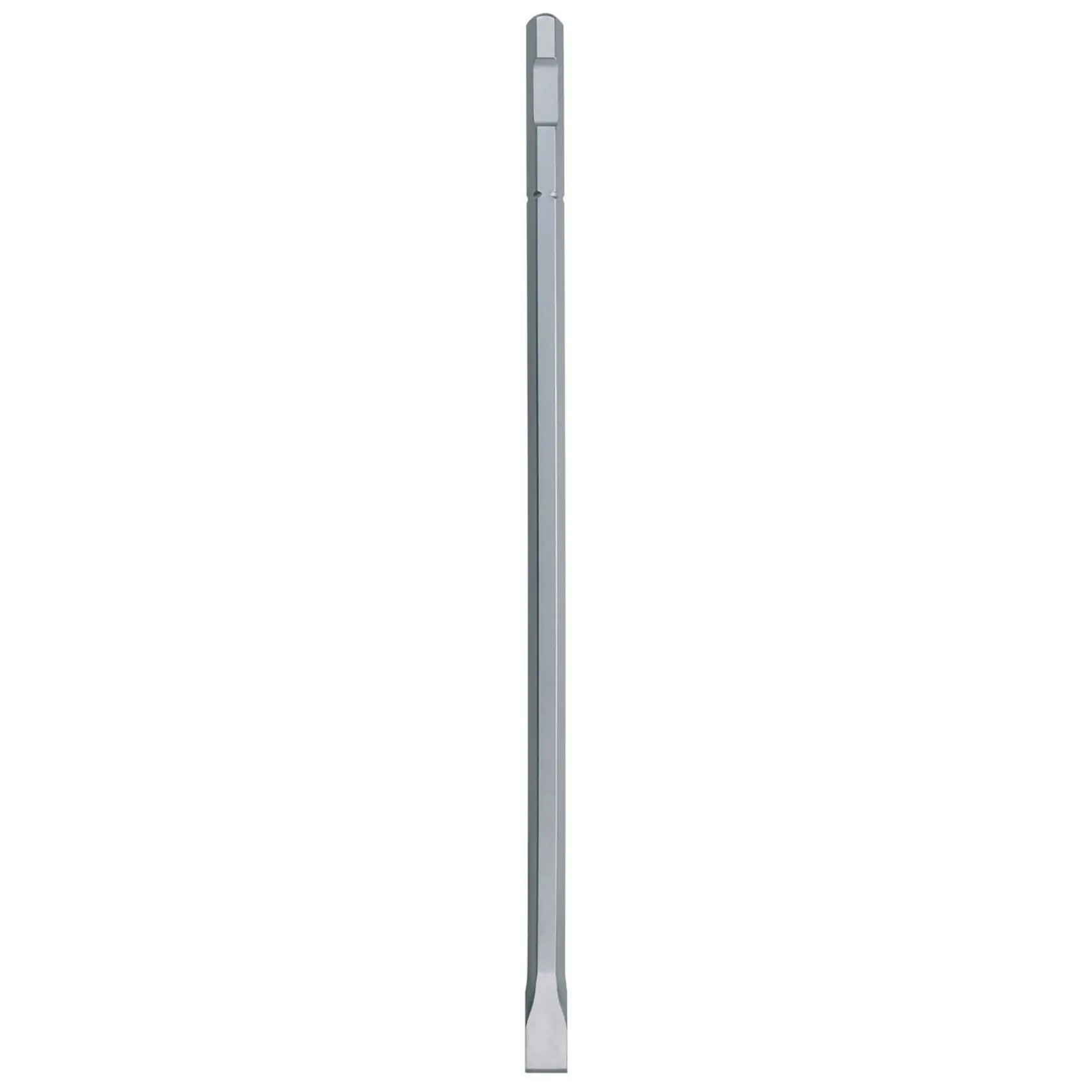 A DEWALT DT6942 flat chisel bit, gray metal, used for demolition and masonry tasks.