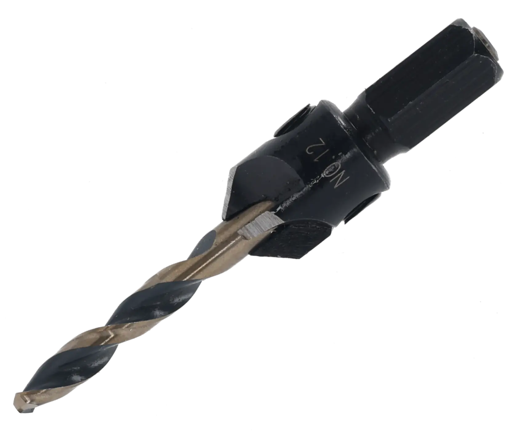 DEWALT DT70793 drill bit with a hex shank and spiral fluted tip, used for precise drilling in various materials.