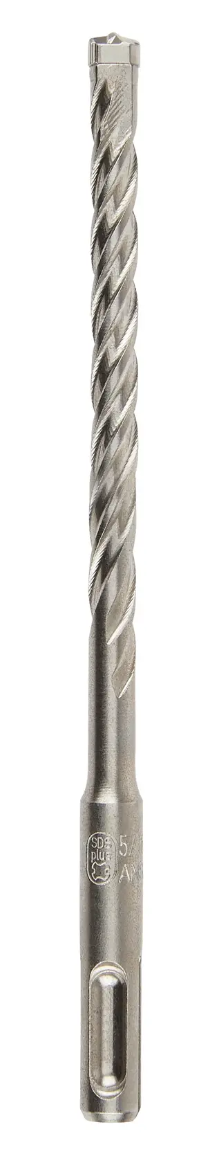 SDS-plus metal masonry drill bit with spiral flute for hammer drills, shown vertically on white background.