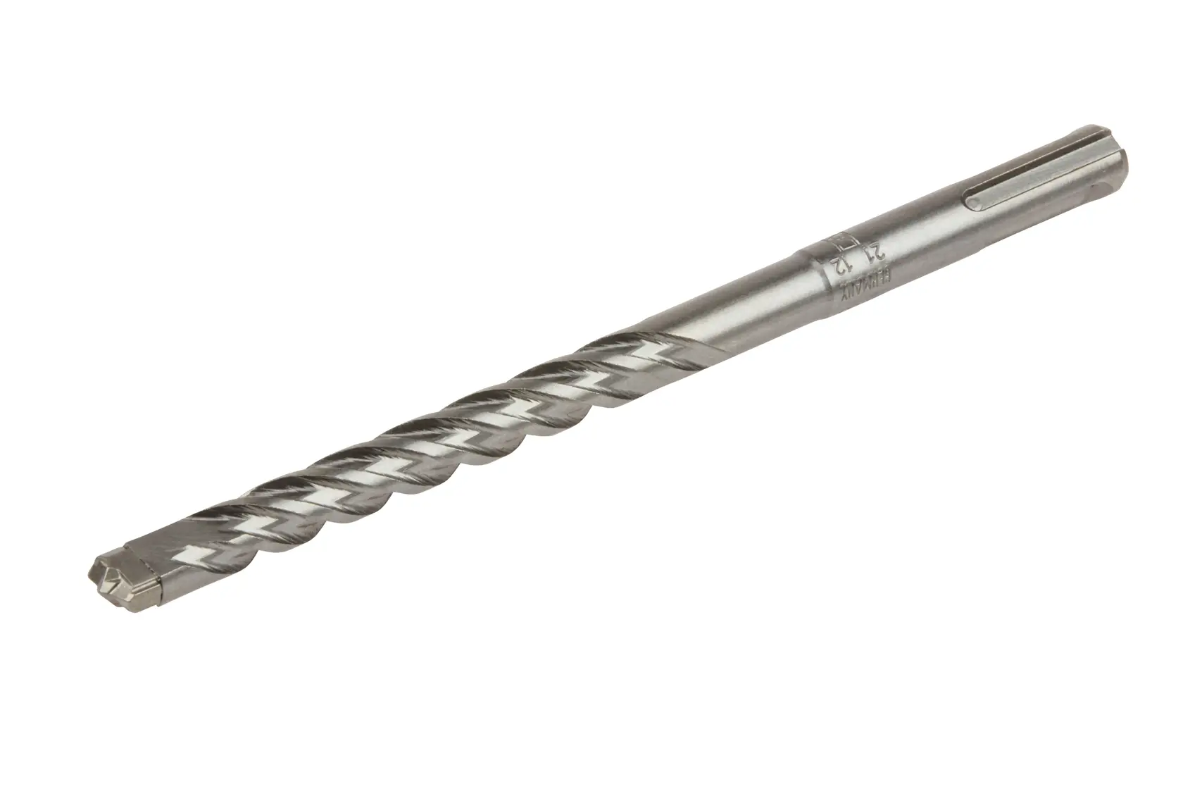 A DEWALT metal drill bit with a spiral design, shown on a white background.