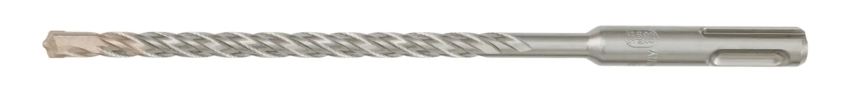 Long silver masonry drill bit with SDS-plus shank for hammer drills, shown against a white background.
