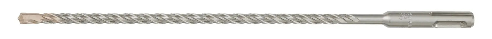 A DEWALT DT9527 long, silver masonry drill bit with SDS-plus shank, shown horizontally on a white background.