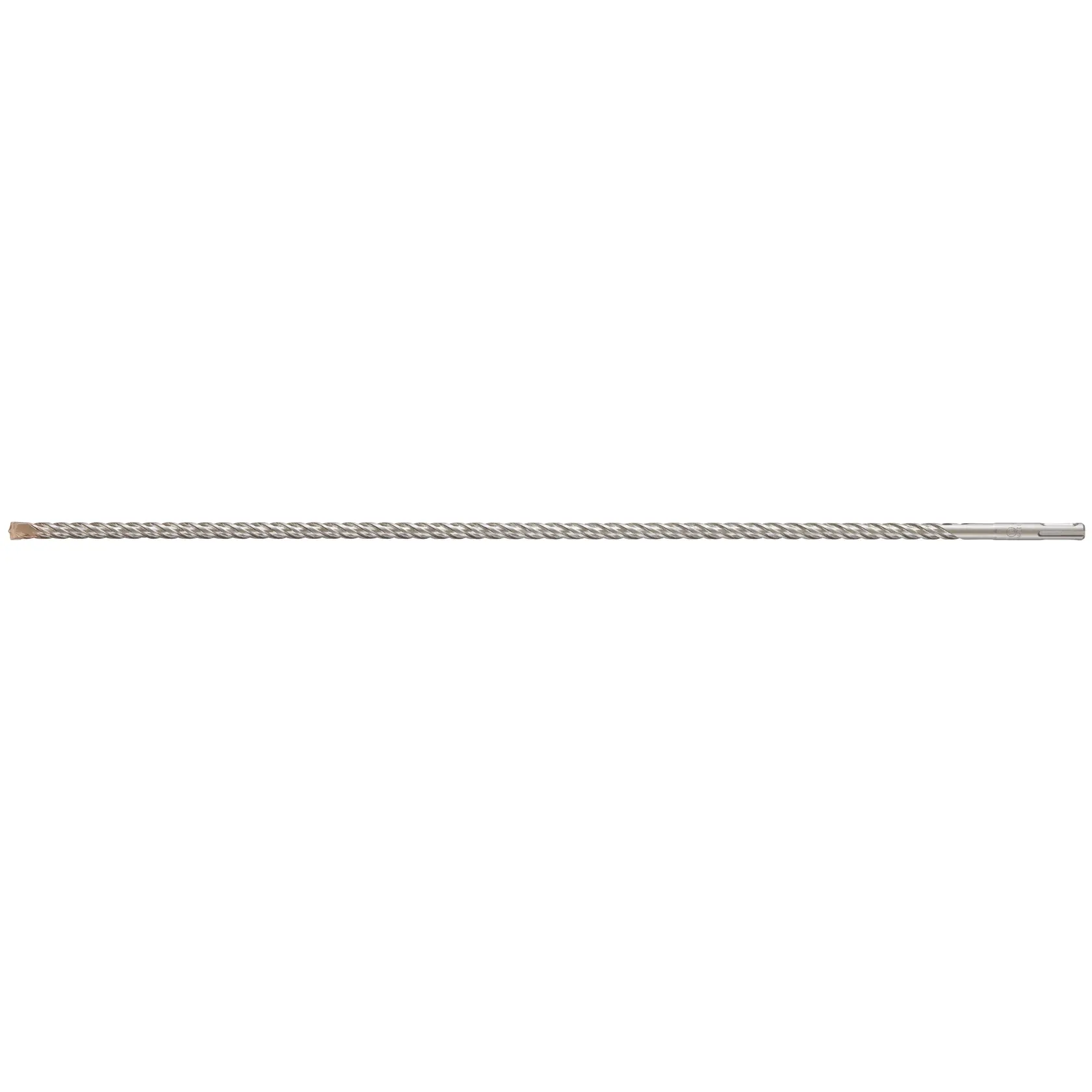 Long DEWALT DT9546 masonry drill bit with SDS-plus shank, designed for concrete and stone drilling, photographed on white.