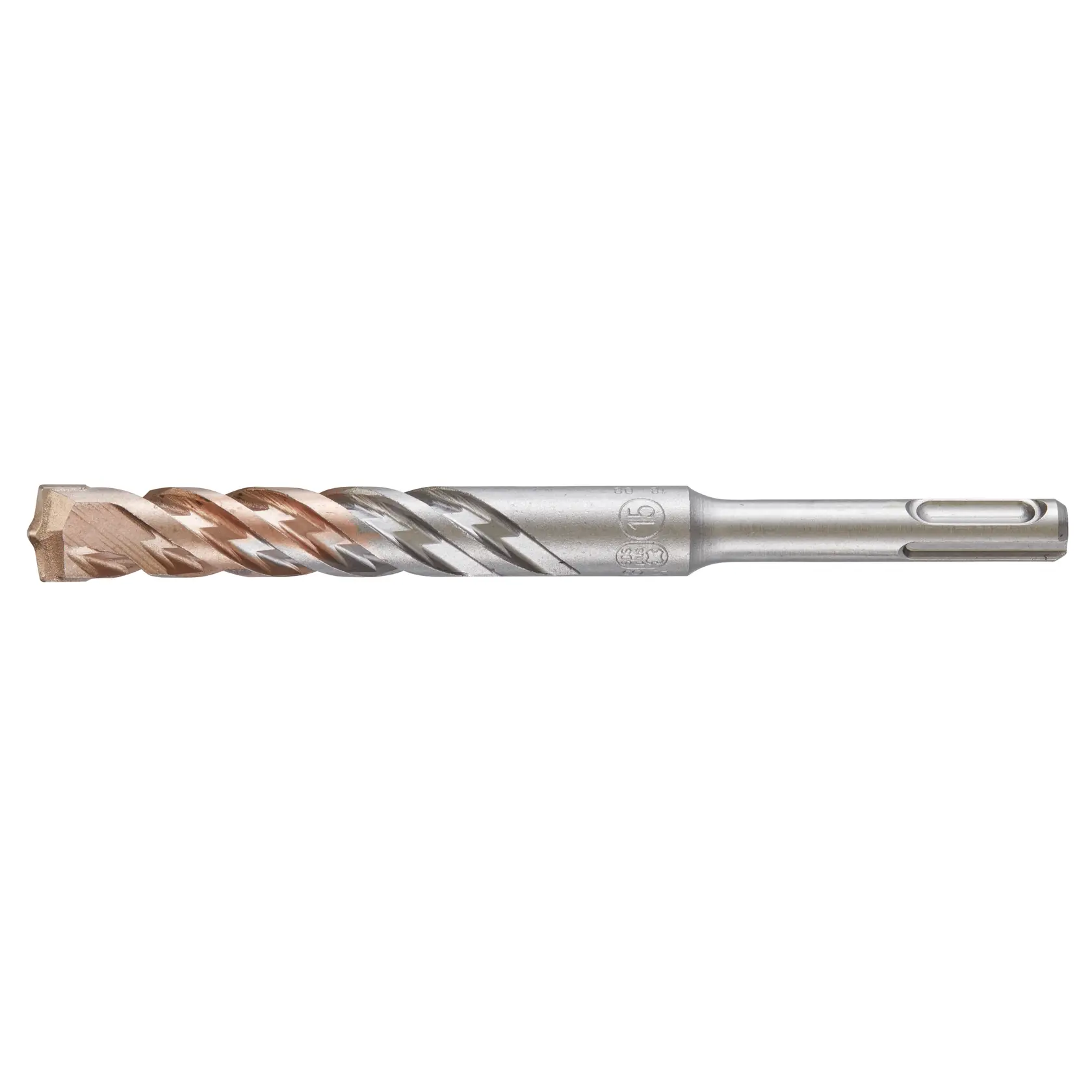 A DEWALT DT9573 silver and bronze masonry drill bit with SDS-plus shank, shown against a white background.